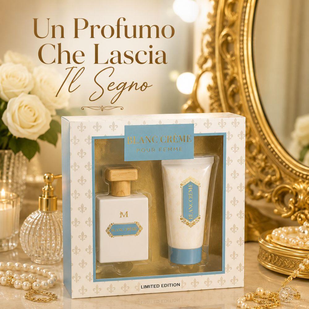  blanc creme set profumo 50 ml e crema corpo 50 ml fragranza latte delicata edizione limitata - foto 5