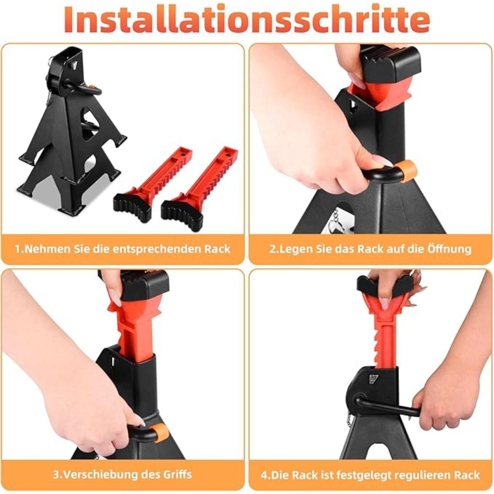 set di 2 cavalletti di supporto da max 3 ton. ciascuno - foto 4 set di 2 cavalletti di supporto da max 3 ton. ciascuno - foto 4