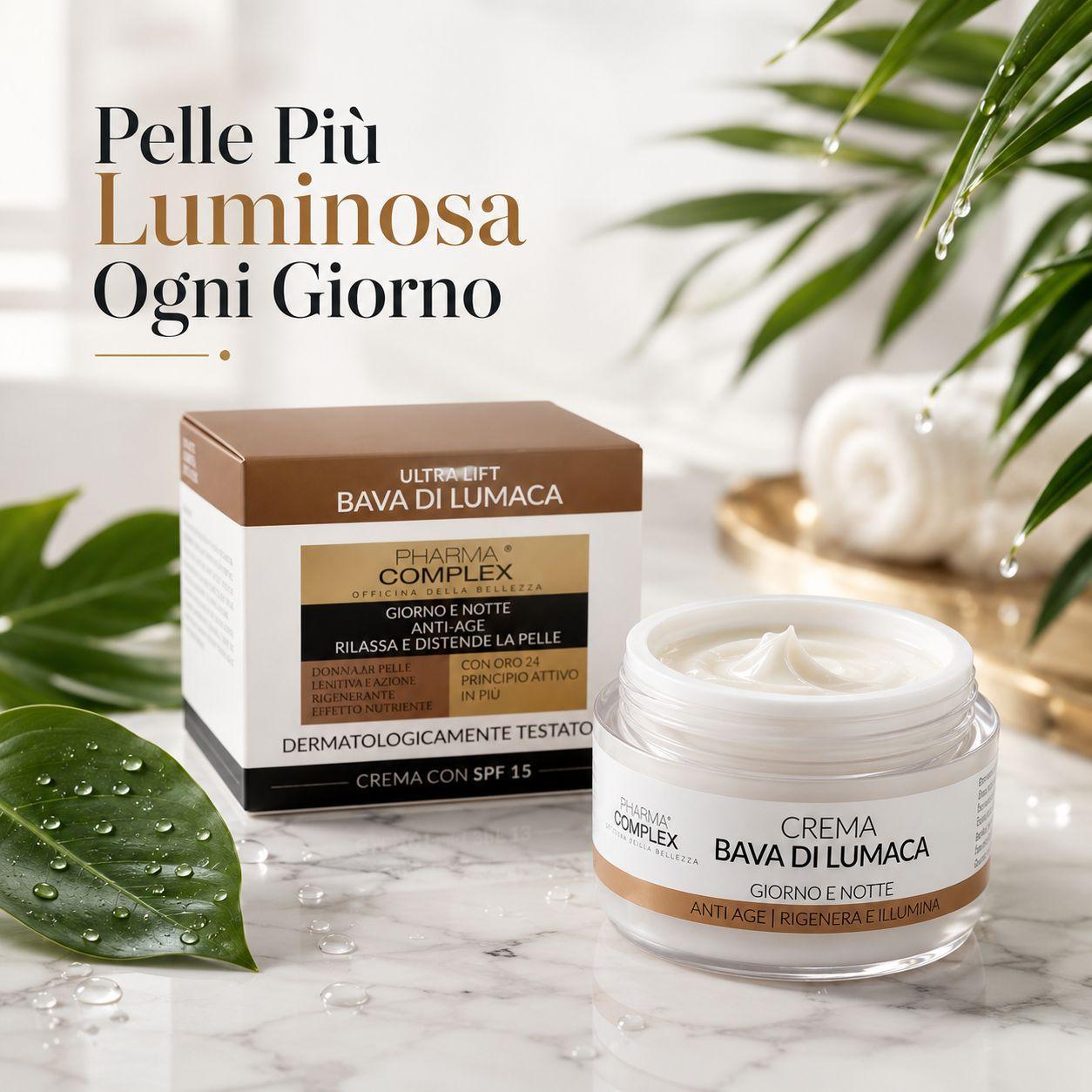 crema viso alla bava di lumaca ultra lift giorno e notte anti age spf15 50 ml - foto 2 crema viso alla bava di lumaca ultra lift giorno e notte anti age spf15 50 ml - foto 2