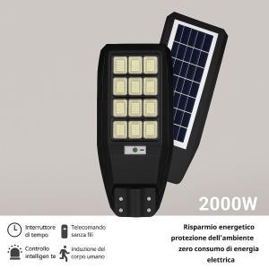 Lampione stradale solare a led 2000w