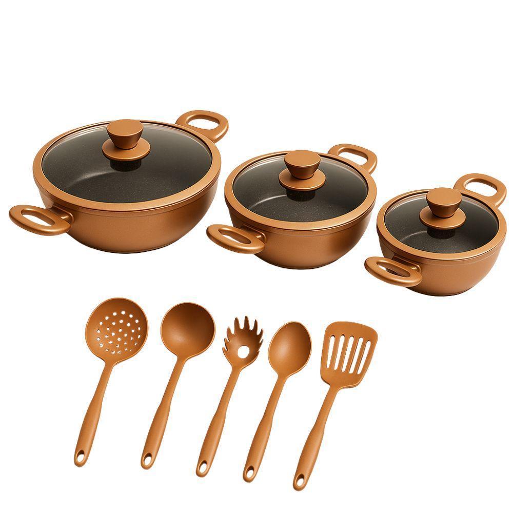 tris tegami con coperchi in vetro e 5 mestoli di alta qualita 20cm 24cm 28cm rivestimento antiaderente per cucina versatile e moderna - foto 3 tris tegami con coperchi in vetro e 5 mestoli di alta qualita 20cm 24cm 28cm rivestimento antiaderente per cucina versatile e moderna - foto 3