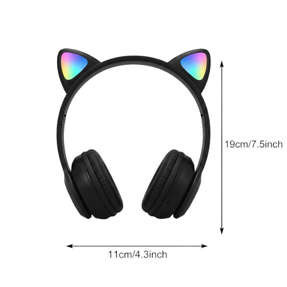 cuffie bluetooth cat ear headset gaming con effetti led e suono stereo - foto 2 cuffie bluetooth cat ear headset gaming con effetti led e suono stereo - foto 2