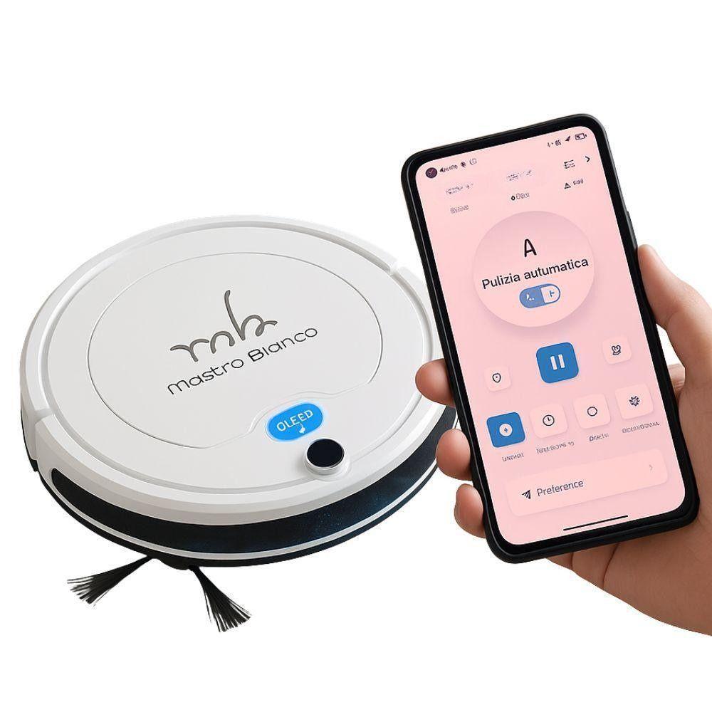 robot aspirapolvere e lavapavimenti con serbatoio 350 ml, potenza 800 pa, batteria 2000 mah, pulizia automatica, sensori anti-collisione, controllo app - foto 1 robot aspirapolvere e lavapavimenti con serbatoio 350 ml, potenza 800 pa, batteria 2000 mah, pulizia automatica, sensori anti-collisione, controllo app - foto 1