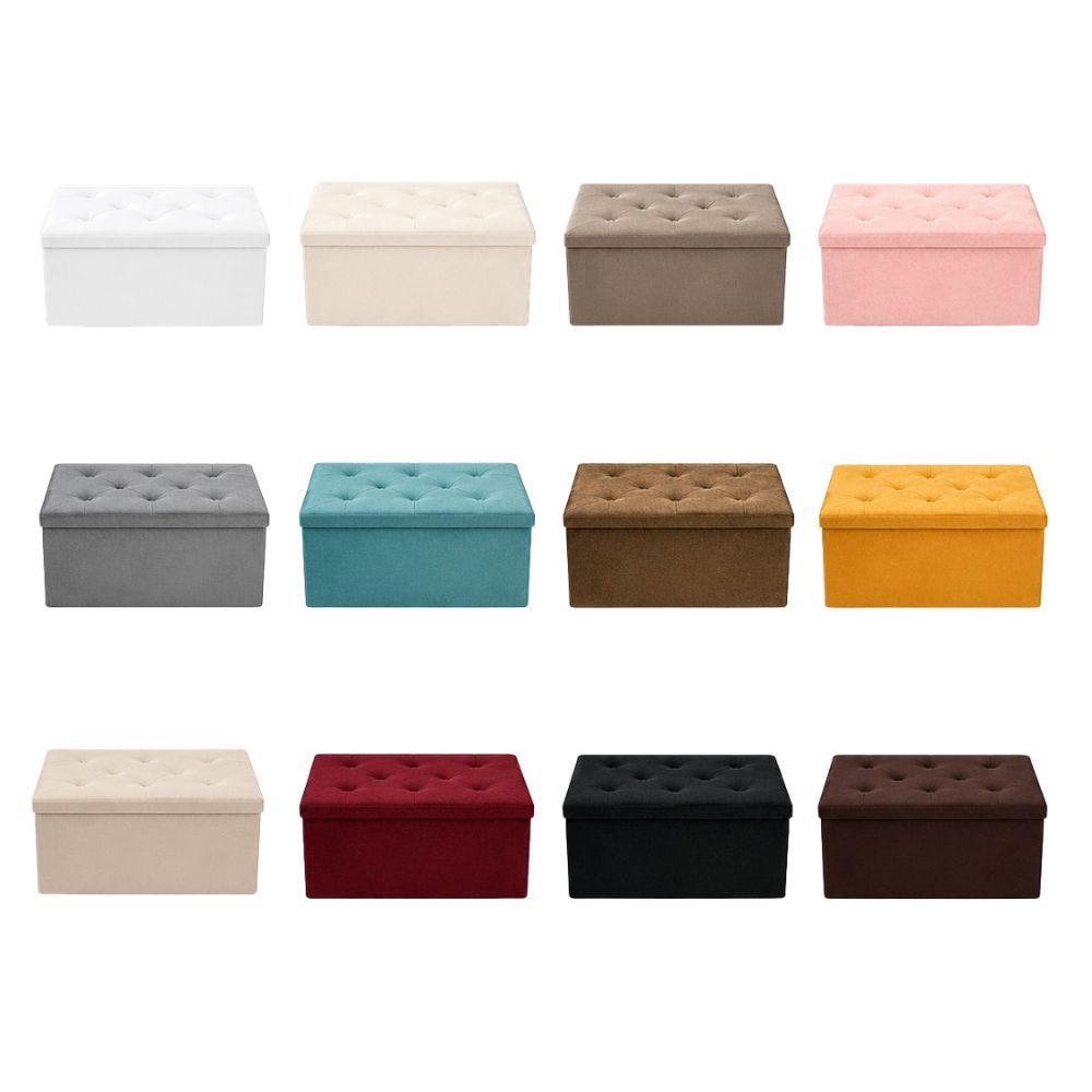pouf panca contenitore in velluto rettangolare 76x38x38 - foto 1 pouf panca contenitore in velluto rettangolare 76x38x38 - foto 1