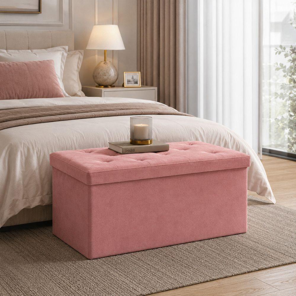 pouf panca contenitore in velluto rettangolare 76x38x38 - foto 2 pouf panca contenitore in velluto rettangolare 76x38x38 - foto 2