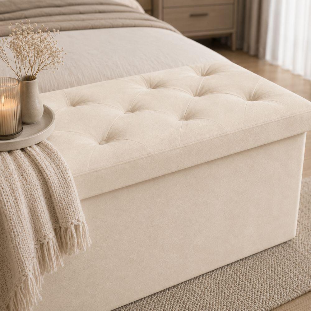 pouf panca contenitore in velluto rettangolare 76x38x38 - foto 4 pouf panca contenitore in velluto rettangolare 76x38x38 - foto 4