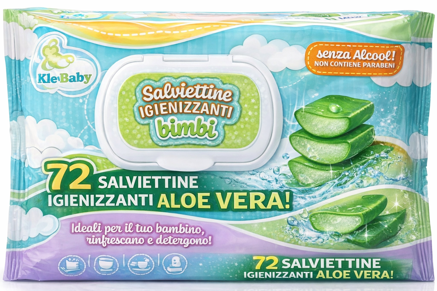 fatigati 720 salviettine igenizzanti idratanti con aloe vera ( 10 pacchetti da 72 pezzi) - foto 3 fatigati 720 salviettine igenizzanti idratanti con aloe vera ( 10 pacchetti da 72 pezzi) - foto 3