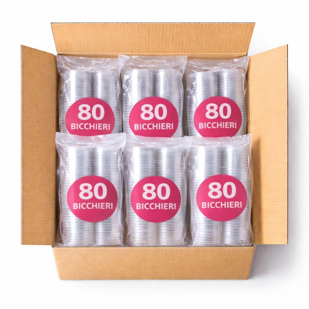  600 bicchieri di plastica da 180 ml  ( 6 pacchetti da 100 pezzi ) - foto 1