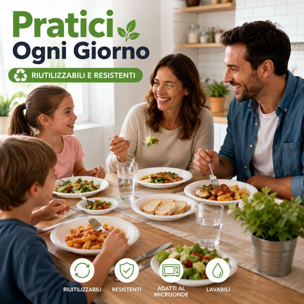 80 piatti in polipropilene , lavabili e per microonde (4 pacchi da 20 pezzi ) - foto 3 80 piatti in polipropilene , lavabili e per microonde (4 pacchi da 20 pezzi ) - foto 3