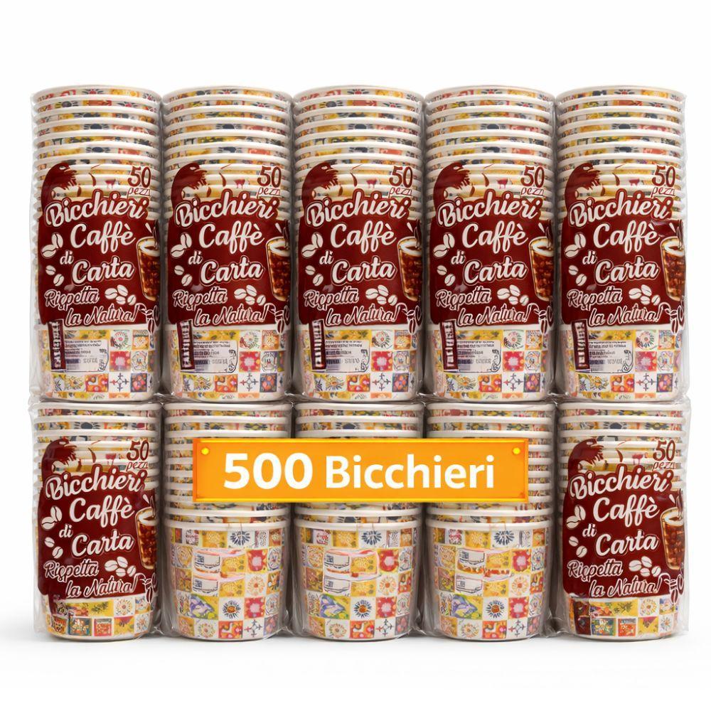  500 bicchierini di carta da caffe 75 ml ( 10 pacchetti da 50 pezzi ) - foto 1