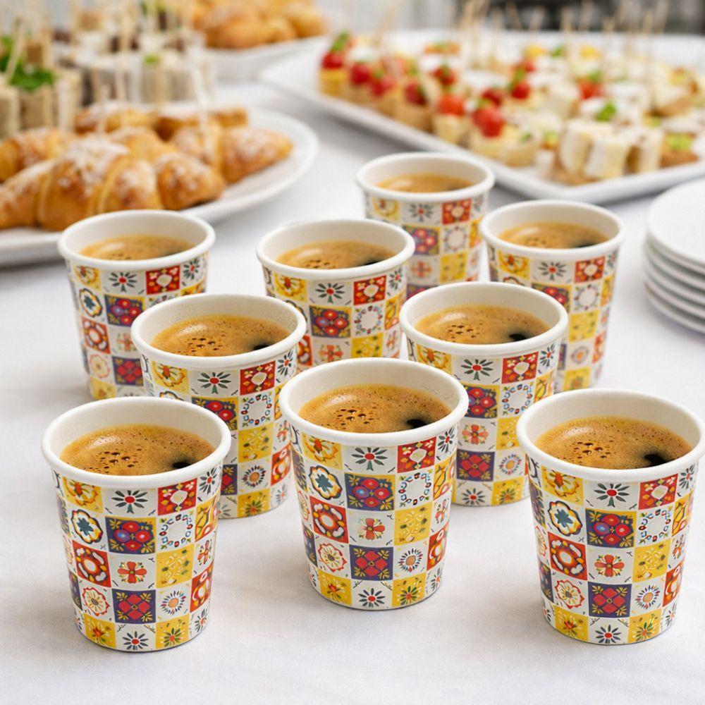  500 bicchierini di carta da caffe 75 ml ( 10 pacchetti da 50 pezzi ) - foto 3
