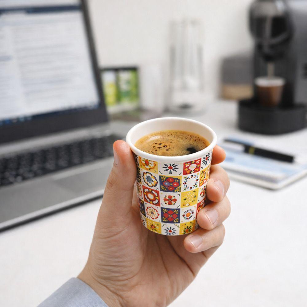  500 bicchierini di carta da caffe 75 ml ( 10 pacchetti da 50 pezzi ) - foto 4