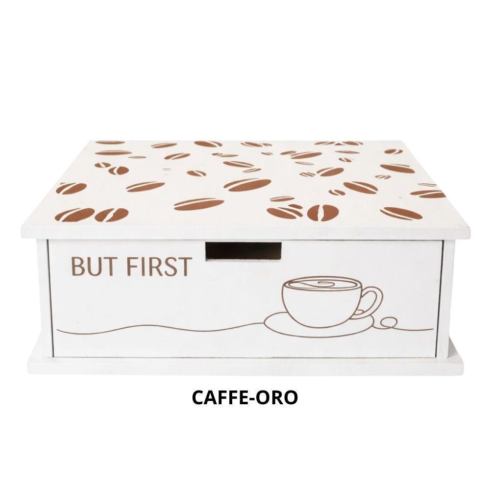  cassetto porta cialde e zucchero da caffè in legno con divisori organizer elegante - foto 4