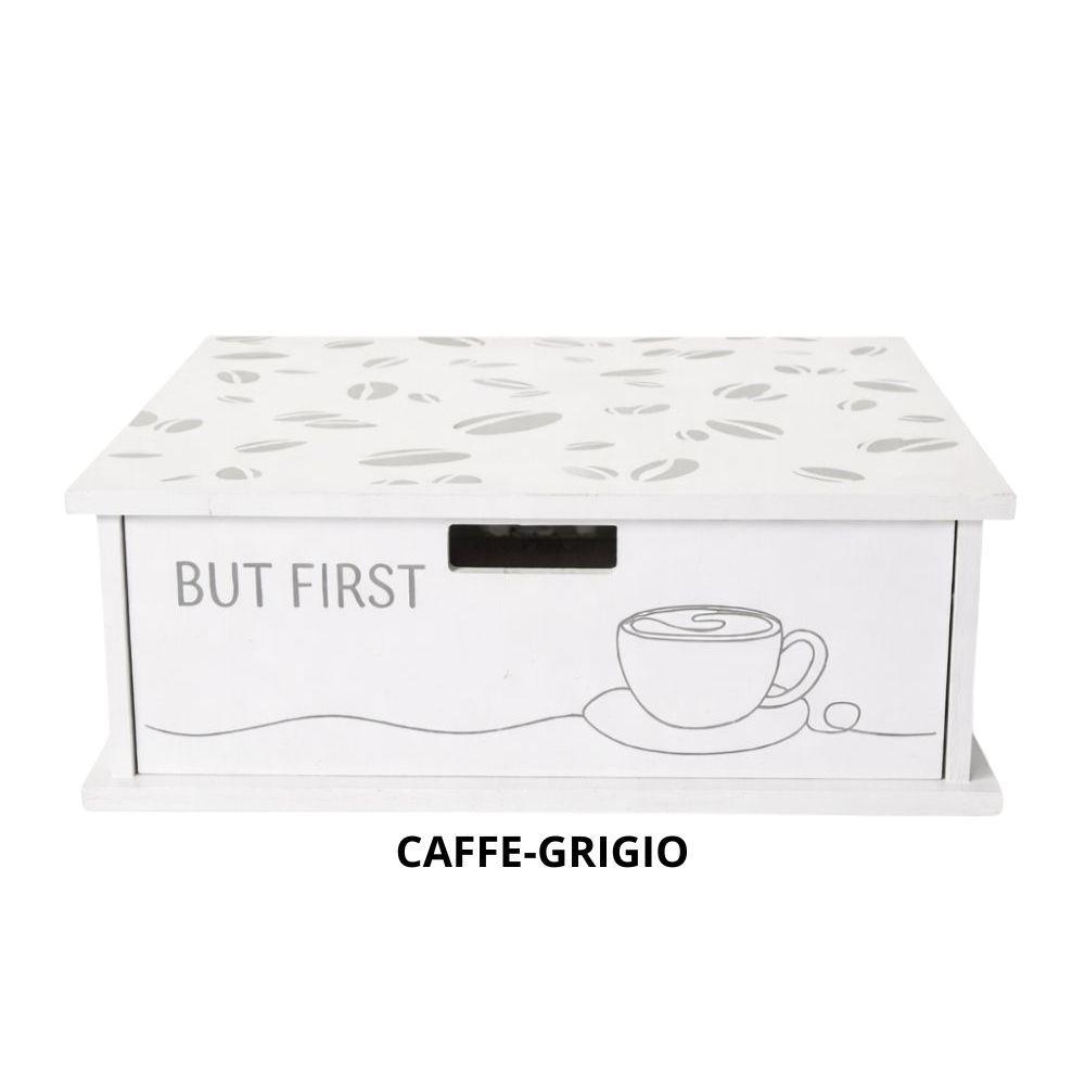  cassetto porta cialde e zucchero da caffè in legno con divisori organizer elegante - foto 5
