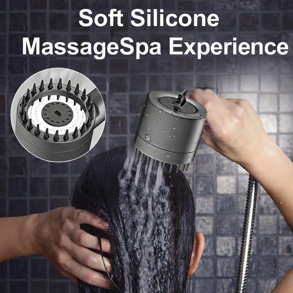 soffione doccia a pioggia con filtro, 3 modalita e bocche in silicone massaggianti - foto 4 soffione doccia a pioggia con filtro, 3 modalita e bocche in silicone massaggianti - foto 4