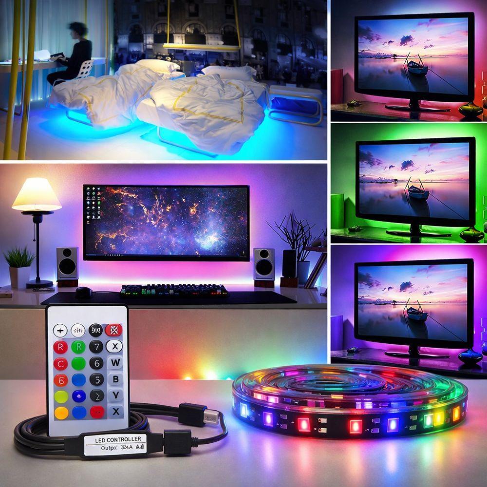  striscia led rgb 5 metri con telecomando illuminazione multicolore - foto 2