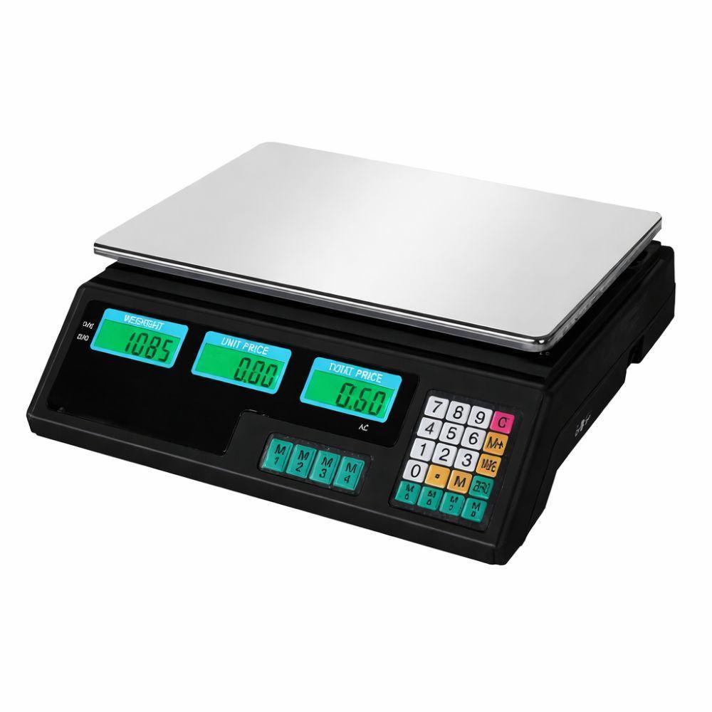  bilancia elettronica digitale professionale max 40 kg con piatto in acciaio inox, divisione di pesata 2 g - foto 1