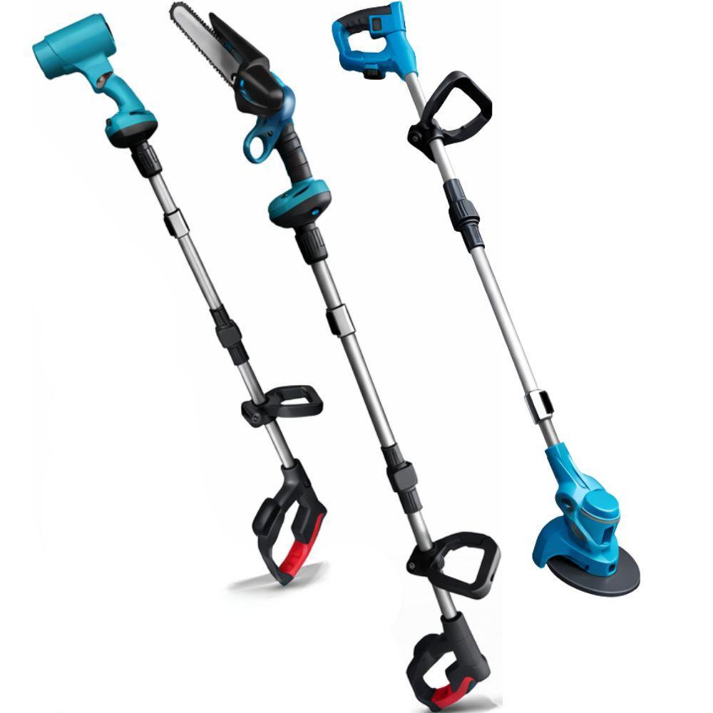  kit motosega tagliabordi e soffiatore multifunzione da giardinaggio 4 in 1 con asta telescopica - foto 2
