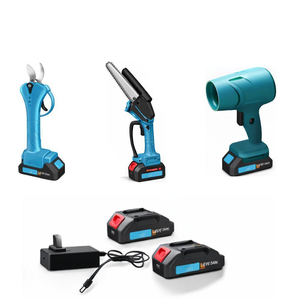  kit motosega tagliabordi e soffiatore multifunzione da giardinaggio 4 in 1 con asta telescopica - foto 3