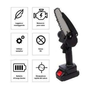 Motosega a batteria per potatura e giardinaggio