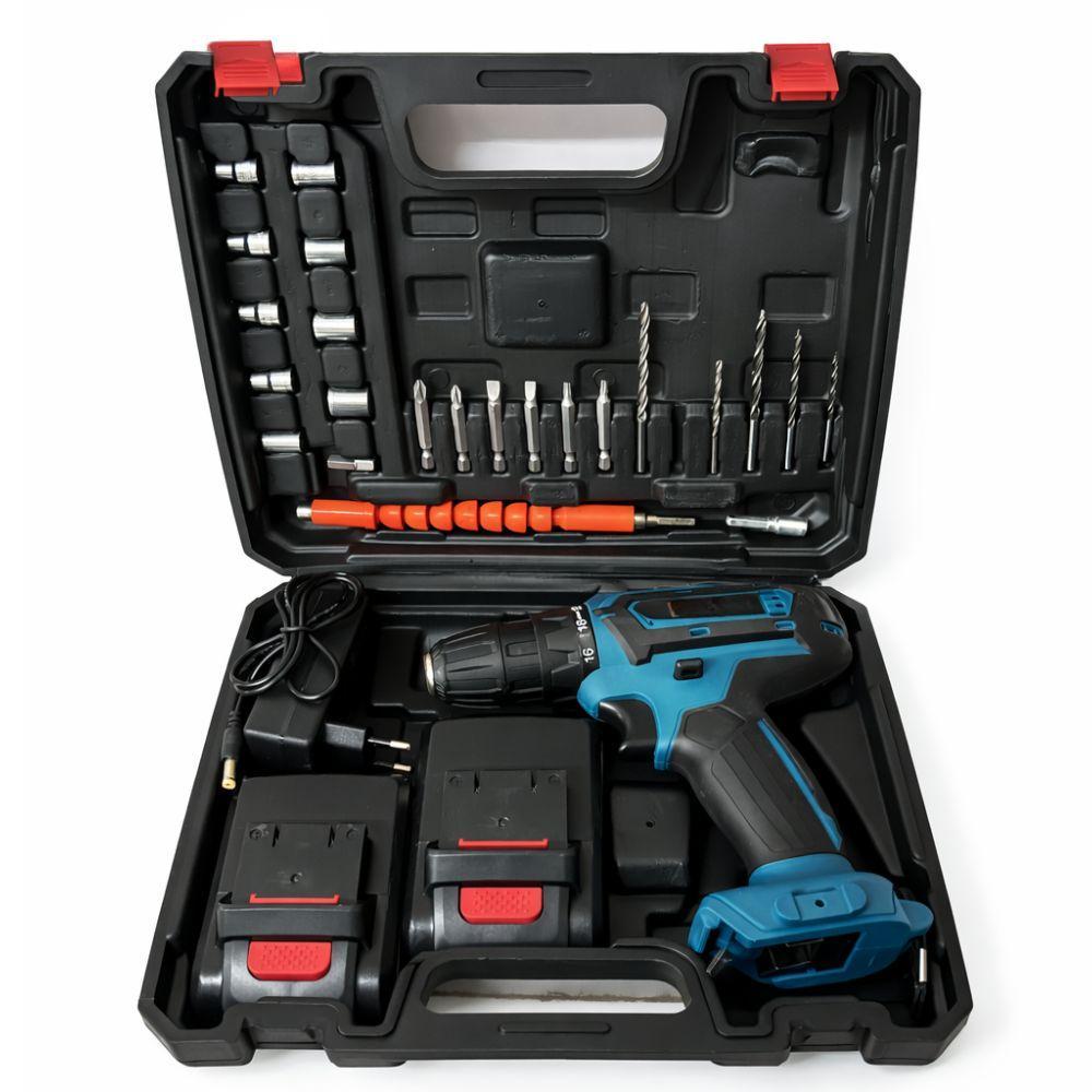 trapano avvitatore con 2 batterie da 24v, accessori inclusi e valigetta - foto 3 trapano avvitatore con 2 batterie da 24v, accessori inclusi e valigetta - foto 3