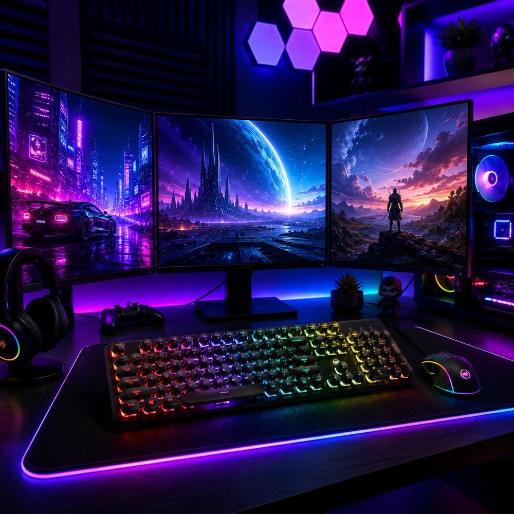  kit gaming rgb tastiera e mouse usb retroilluminati per pc - foto 4
