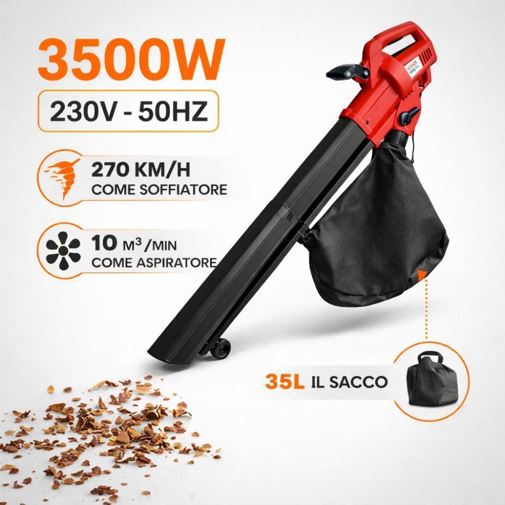 soffiatore aspiratore trituratore elettrico 3 in 1 con velocità variabile - foto 5 soffiatore aspiratore trituratore elettrico 3 in 1 con velocità variabile - foto 5