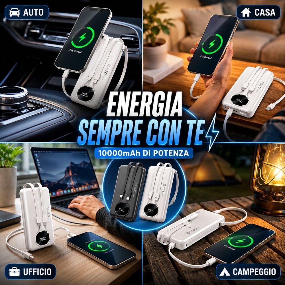 power bank magnetico 10000mah con lightning display led - foto 3 power bank magnetico 10000mah con lightning display led - foto 3