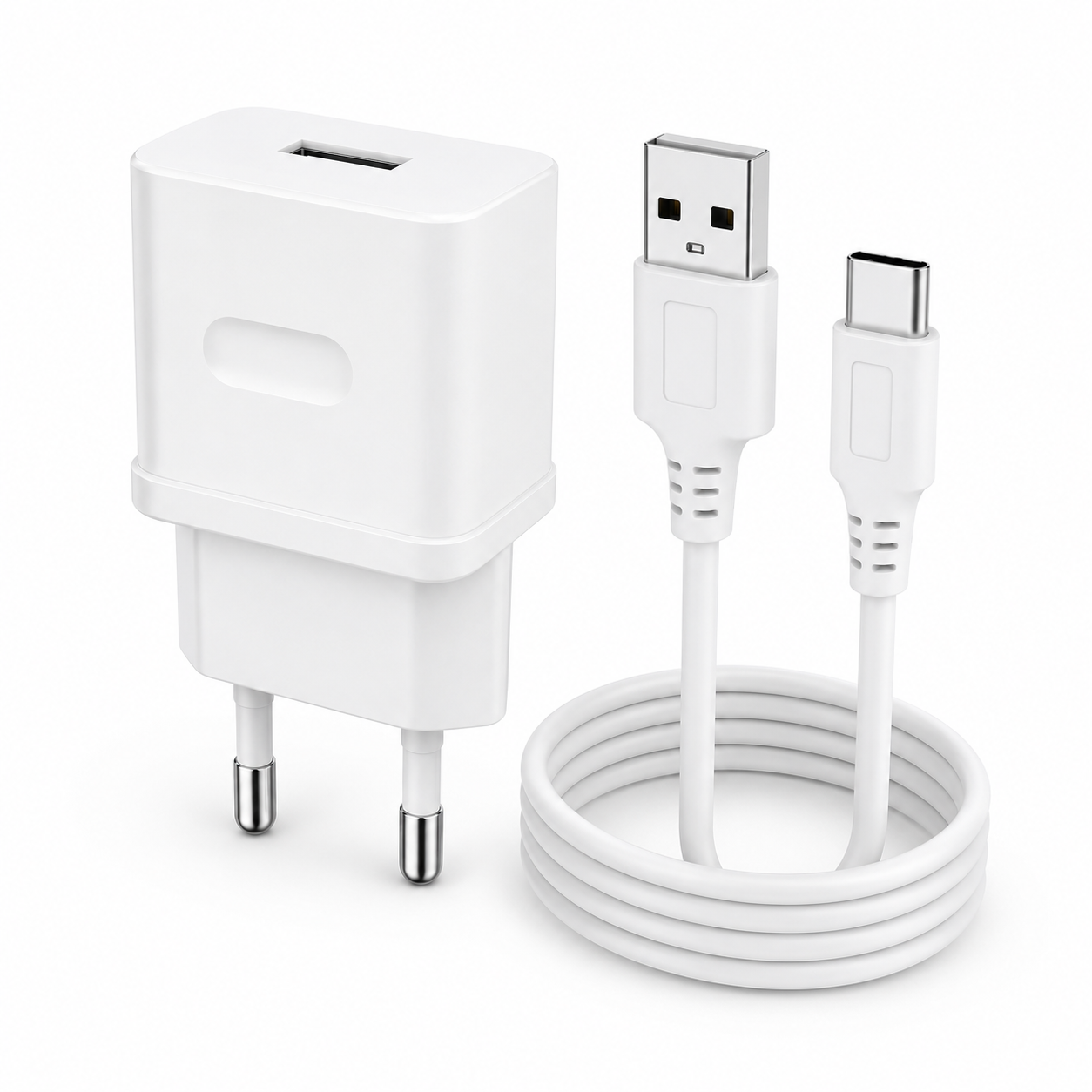 Caricatore USB con cavo USB C da 1 metro incluso nella confezione