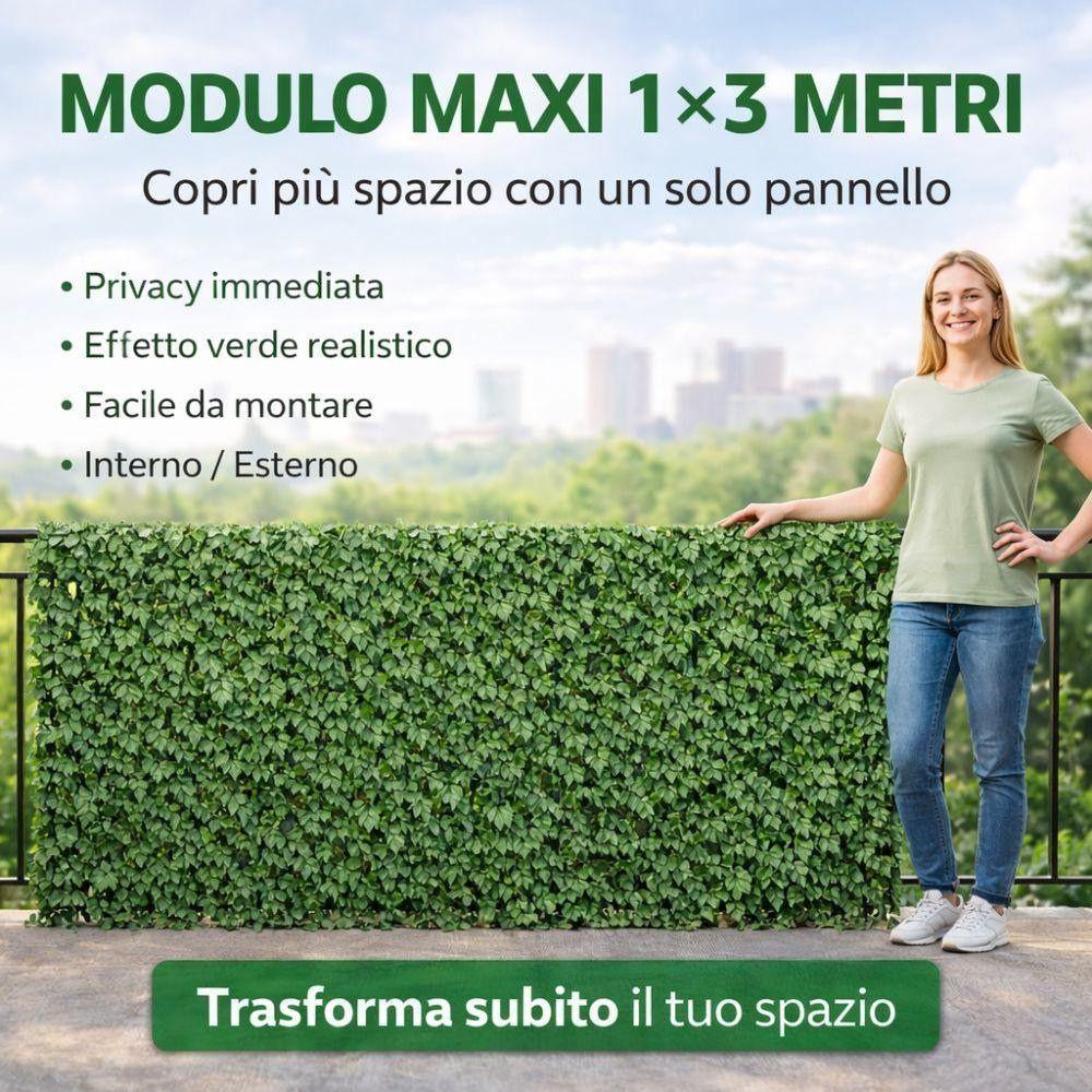 siepe artificiale sempreverde privacy 1x3 metri, edera finta per balcone recinzione giardino - foto 3 siepe artificiale sempreverde privacy 1x3 metri, edera finta per balcone recinzione giardino - foto 3