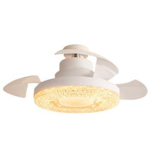 Ventilatore da soffitto con luce led integrata e  ventola retrattile 2 in 1