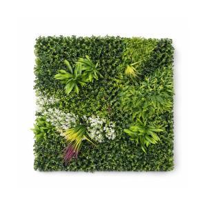 Siepe verde artificiale decorativa modulo 100x100 cm effetto giardino verticale premium