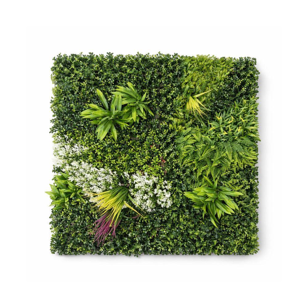 siepe verde artificiale decorativa modulo 100x100 cm effetto giardino verticale premium - foto 1 siepe verde artificiale decorativa modulo 100x100 cm effetto giardino verticale premium - foto 1