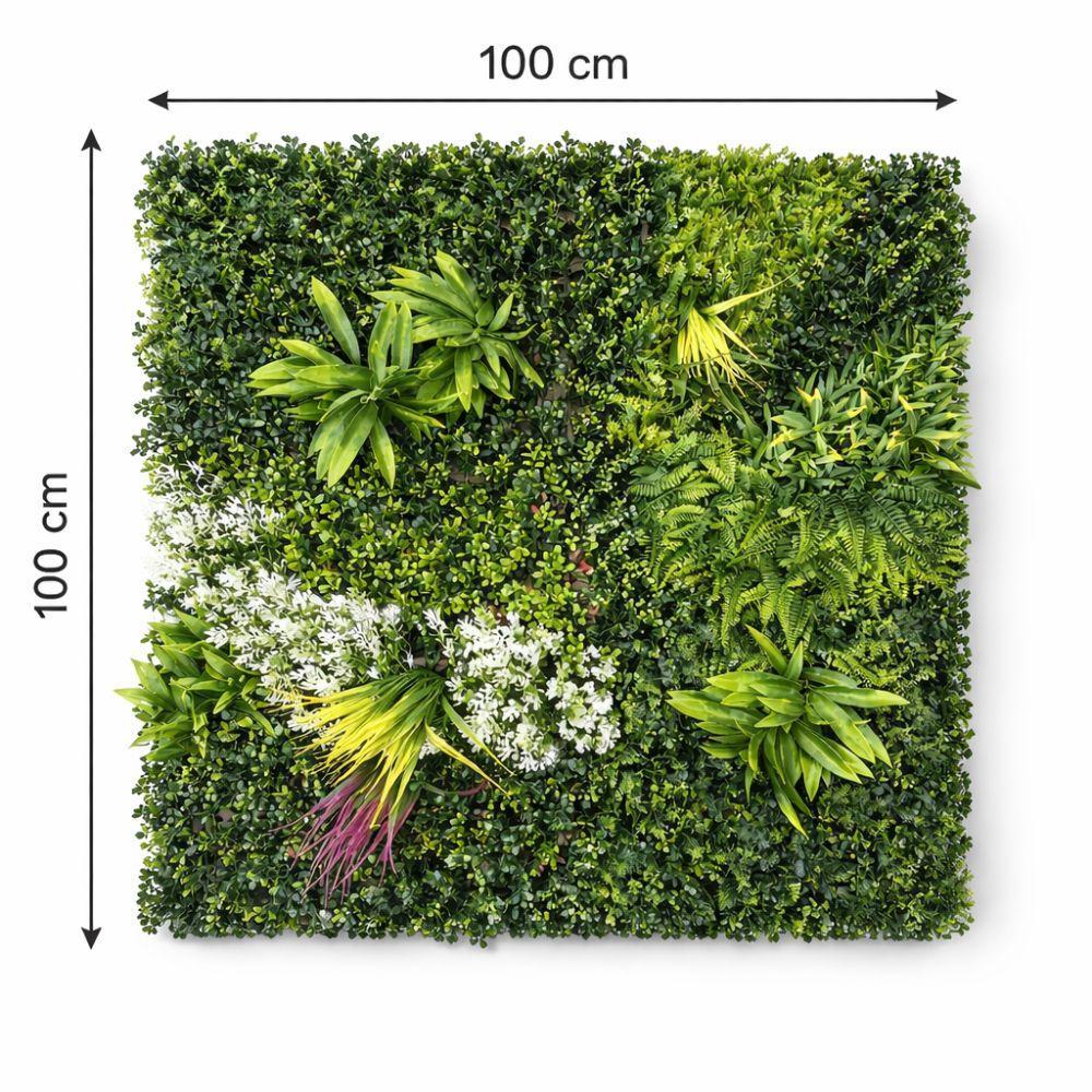 siepe verde artificiale decorativa modulo 100x100 cm effetto giardino verticale premium - foto 2 siepe verde artificiale decorativa modulo 100x100 cm effetto giardino verticale premium - foto 2