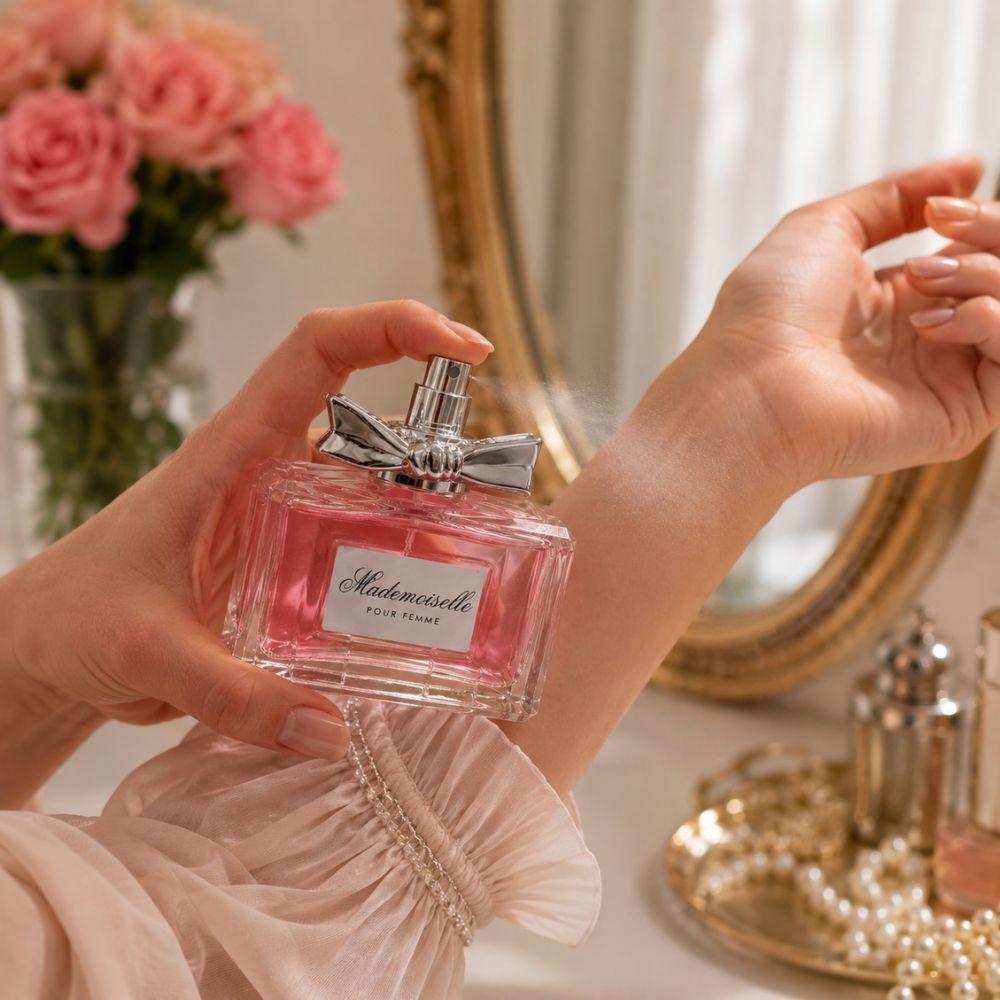 mademoiselle pour femme eau de parfum 100 ml fragranza elegante - foto 5 Mademoiselle Pour Femme Eau de Parfum 100 ml flacone