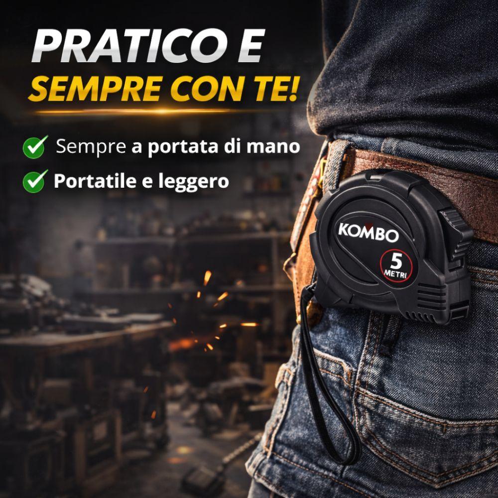  metro flessibile autorientrante 5 metri  con clip e laccio - foto 4