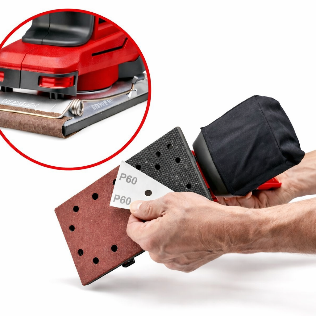  set di 10 pezzi di carta abrasiva grana 60 k/g rettangolare 93x230 - foto 3