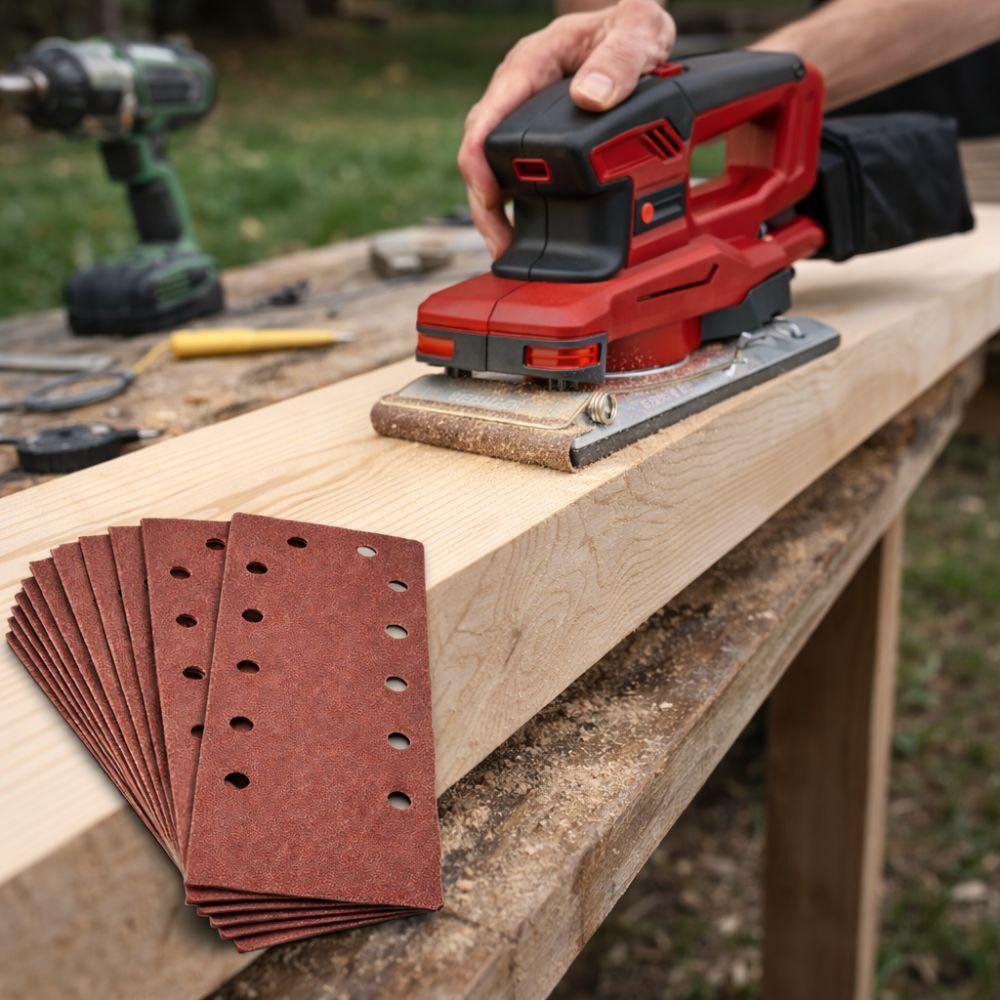  set di 10 pezzi di carta abrasiva grana 60 k/g rettangolare 93x230 - foto 4