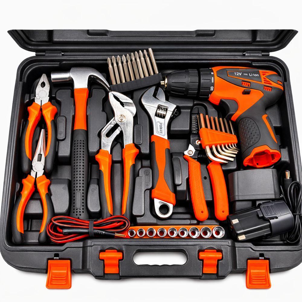valigia attrezzi da 57 pezzi con trapano avvitatore 12v e accessori inclusi - foto 4 valigia attrezzi da 57 pezzi con trapano avvitatore 12v e accessori inclusi - foto 4