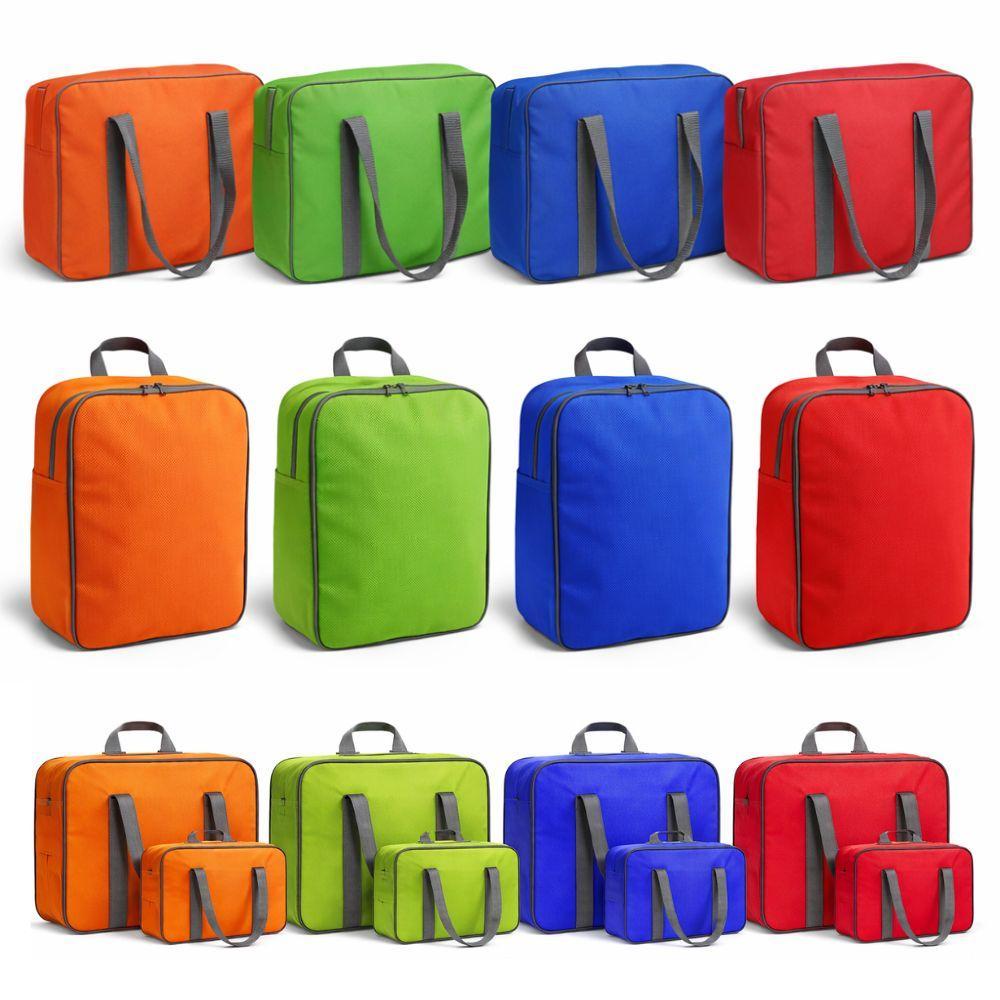 Borse frigo in quattro colori (arancione, verde, blu, rosso) in tre taglie diverse