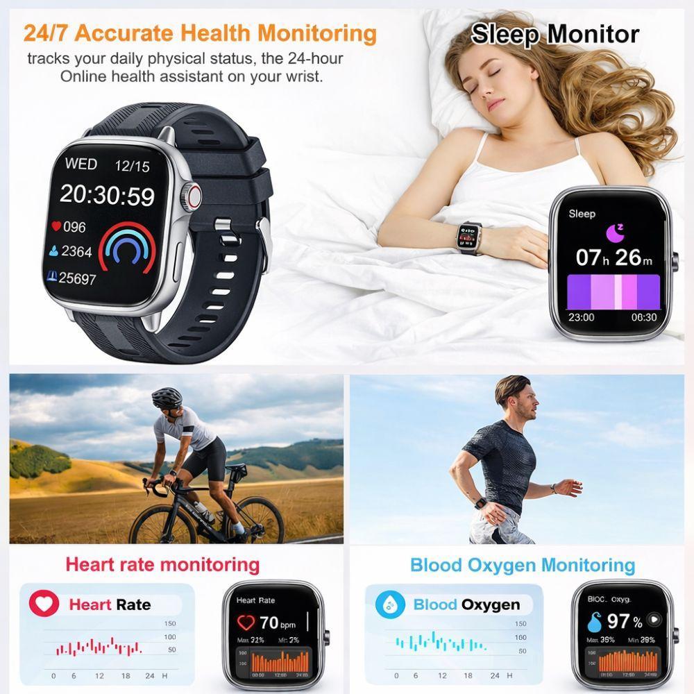 smartwatch v8 sport multifunzione con assistente vocale, monitoraggio salute, contapassi, notifiche app - foto 3 smartwatch v8 sport multifunzione con assistente vocale, monitoraggio salute, contapassi, notifiche app - foto 3
