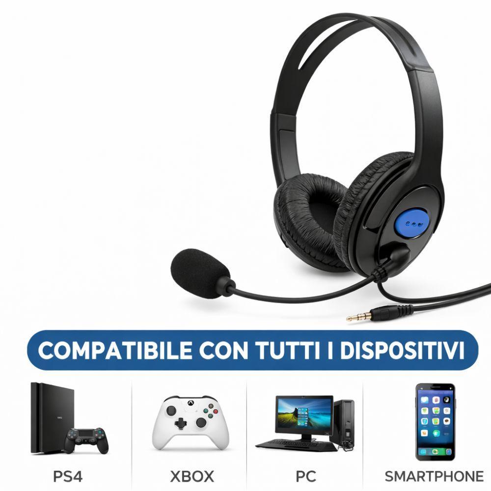cuffie gaming con microfono stereo audio hd e comfort - foto 4 cuffie gaming con microfono stereo audio hd e comfort - foto 4