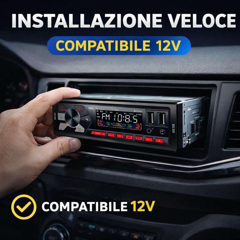 stereo autoradio 1din bluetooth con usb tf aux fm, lettore mp3, vivavoce universale - foto 4 stereo autoradio 1din bluetooth con usb tf aux fm, lettore mp3, vivavoce universale - foto 4