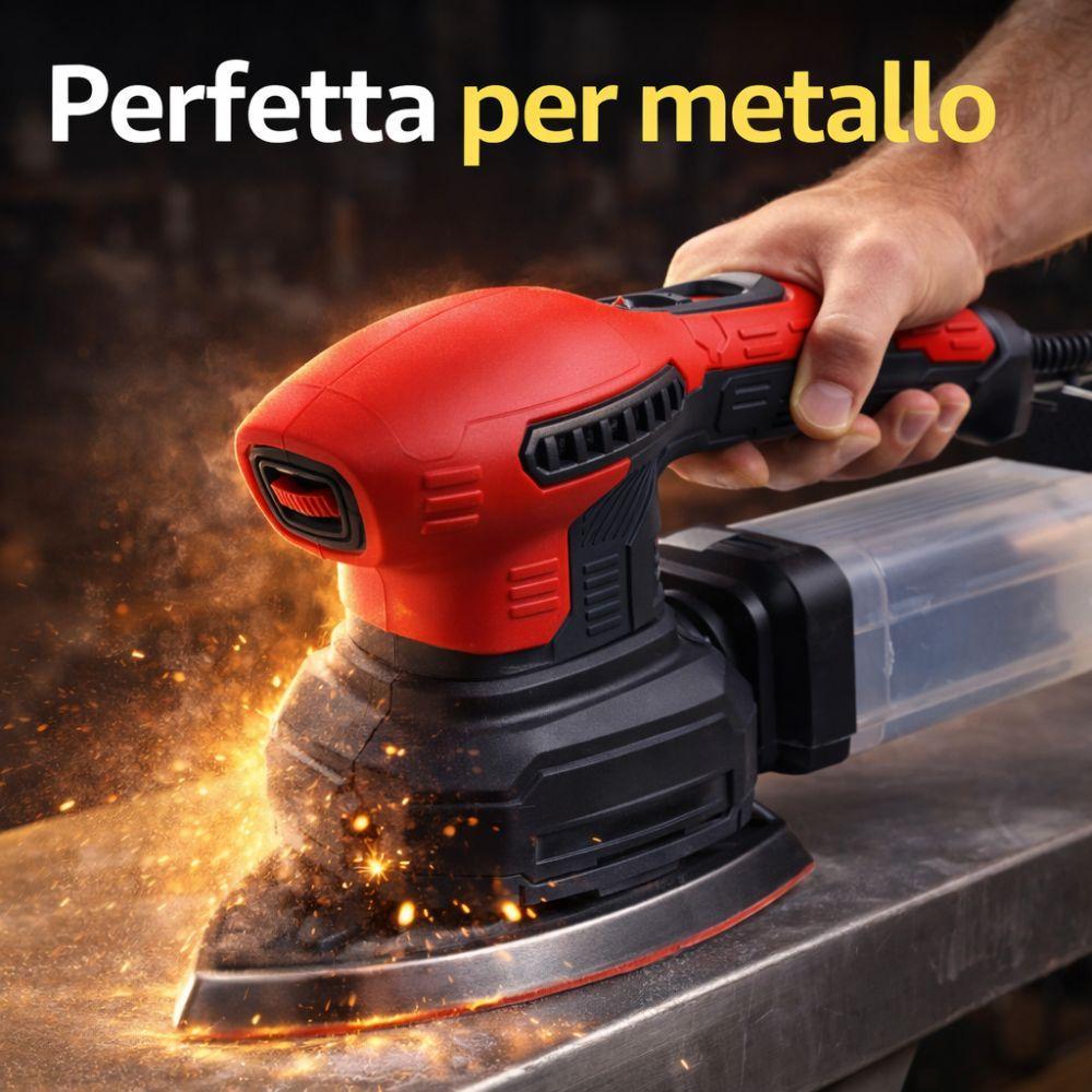 levigatrice orbitale 3 in 1 con aspirazione elettrica multiuso per legno muro metallo con accessori inclusi - foto 4 levigatrice orbitale 3 in 1 con aspirazione elettrica multiuso per legno muro metallo con accessori inclusi - foto 4