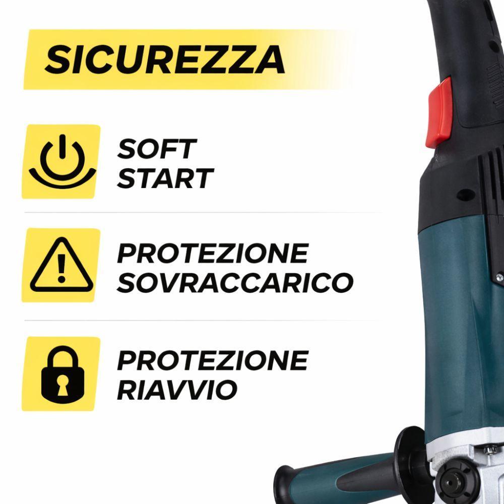 smerigliatrice angolare 2800w 6 velocita soft start - foto 3 smerigliatrice angolare 2800w 6 velocita soft start - foto 3