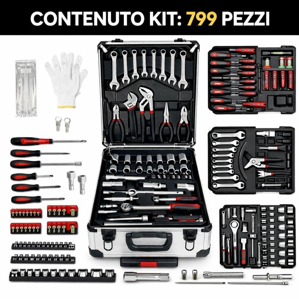  kit di attrezzi 799 pezzi con valigia - foto 5
