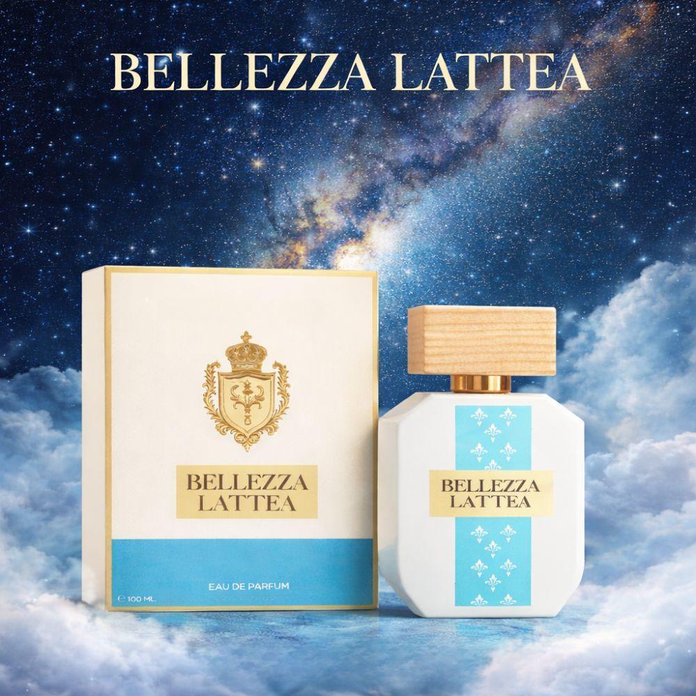 Profumo Bellezza Lattea in contesto con sfondo spaziale