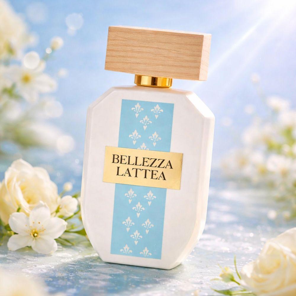 Profumo Bellezza Lattea 100ml in flacone, fragranza dolce e avvolgente
