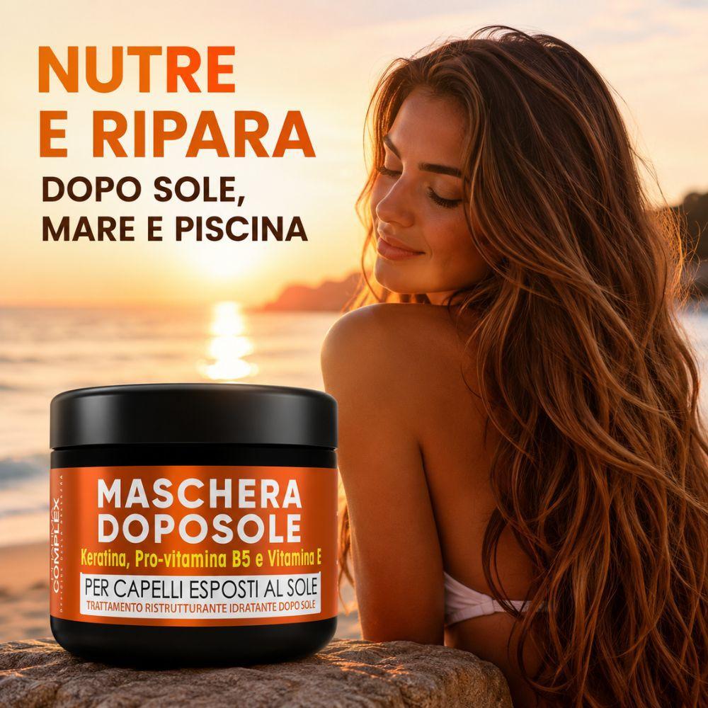 maschera doposole capelli ristrutturante con cheratina, pro-vitamina b5 e vitamina e - foto 2 maschera doposole capelli ristrutturante con cheratina, pro-vitamina b5 e vitamina e - foto 2