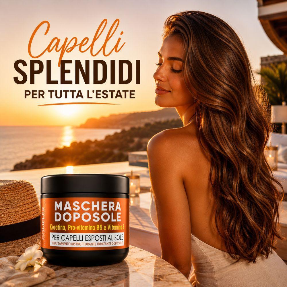 maschera doposole capelli ristrutturante con cheratina, pro-vitamina b5 e vitamina e - foto 5 maschera doposole capelli ristrutturante con cheratina, pro-vitamina b5 e vitamina e - foto 5